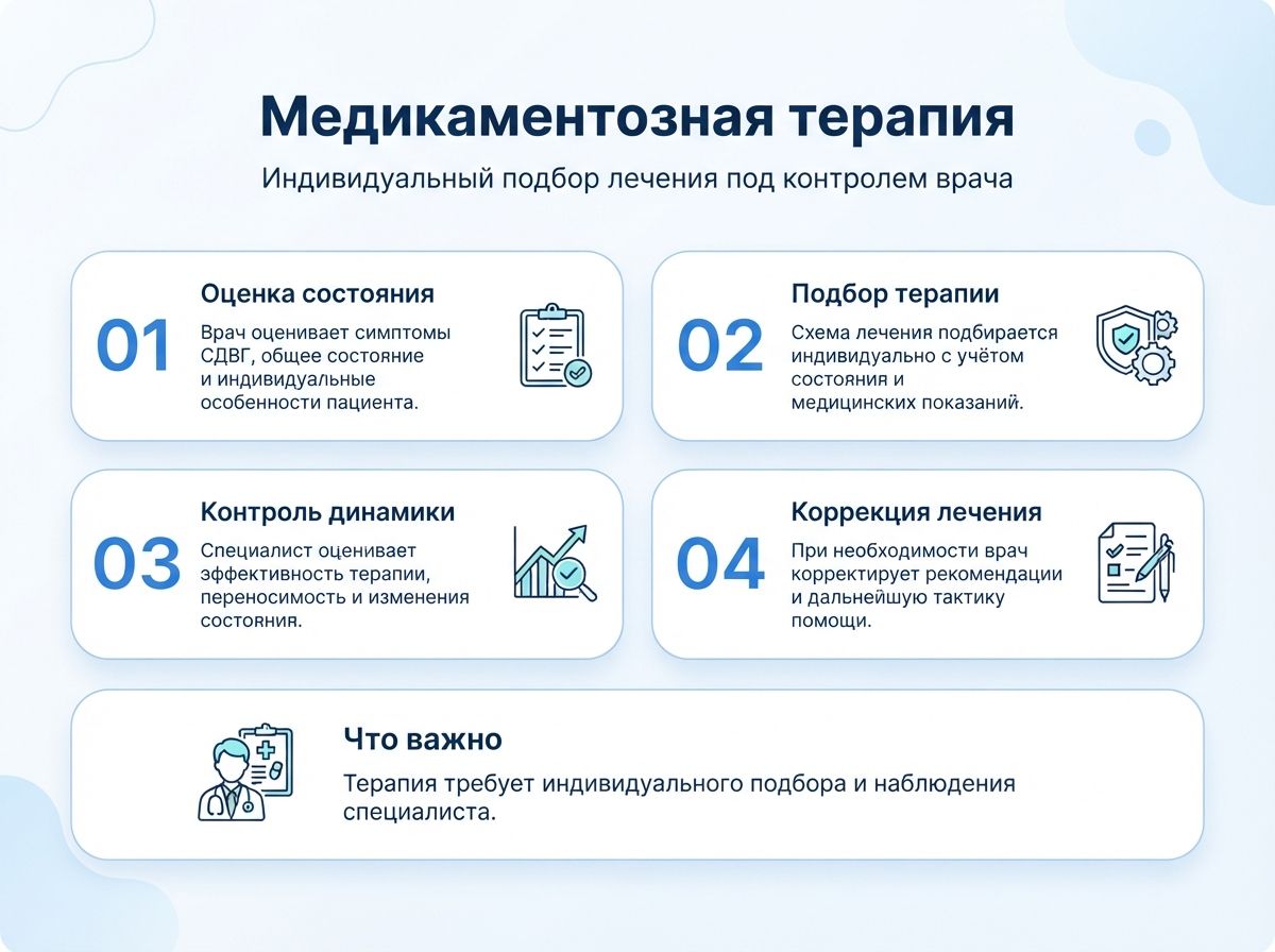 Лечение СДВГ в Трубчевске у детей и взрослыхинфографика